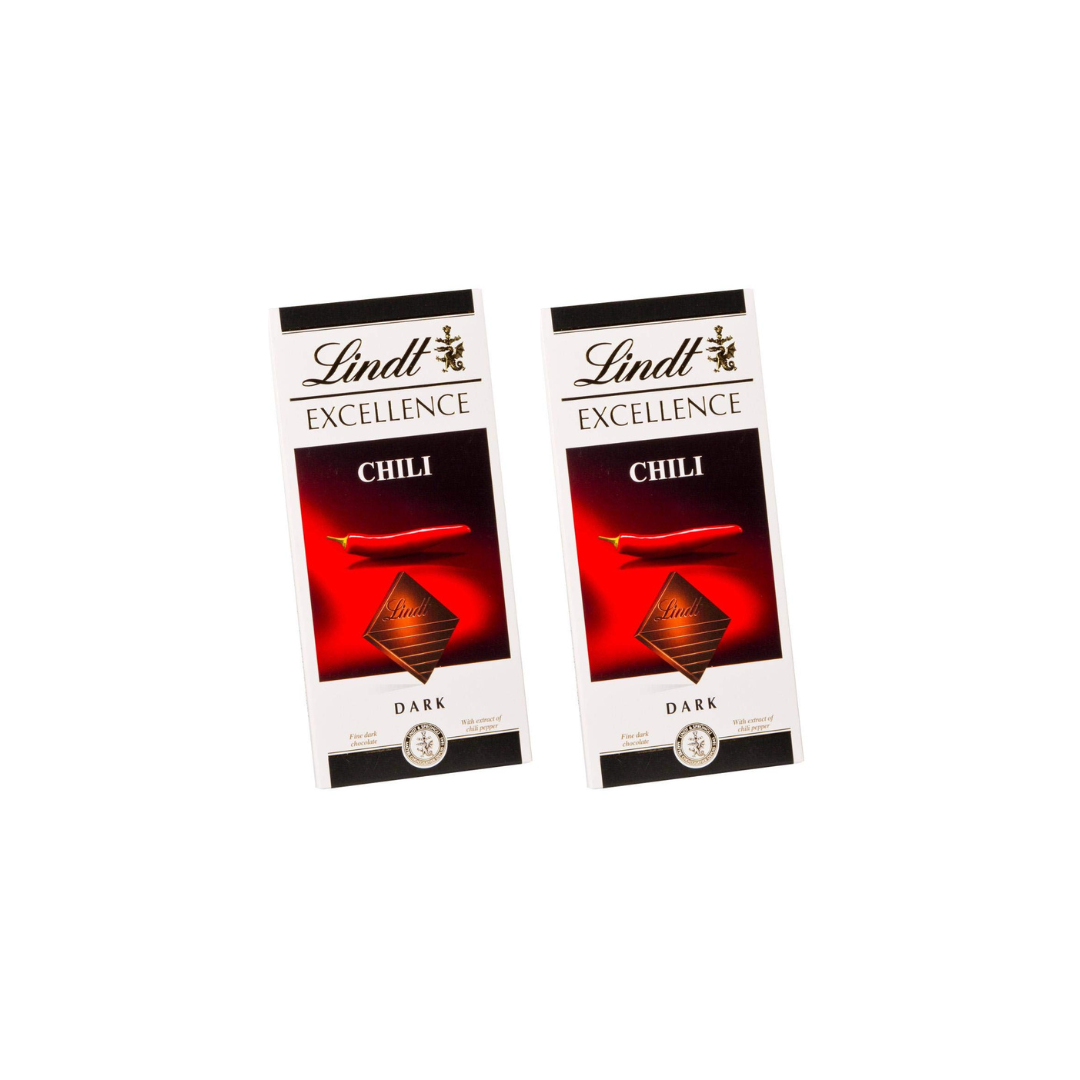 Lindt Excellence Chilli Intense Chocolate 2 X 100g 