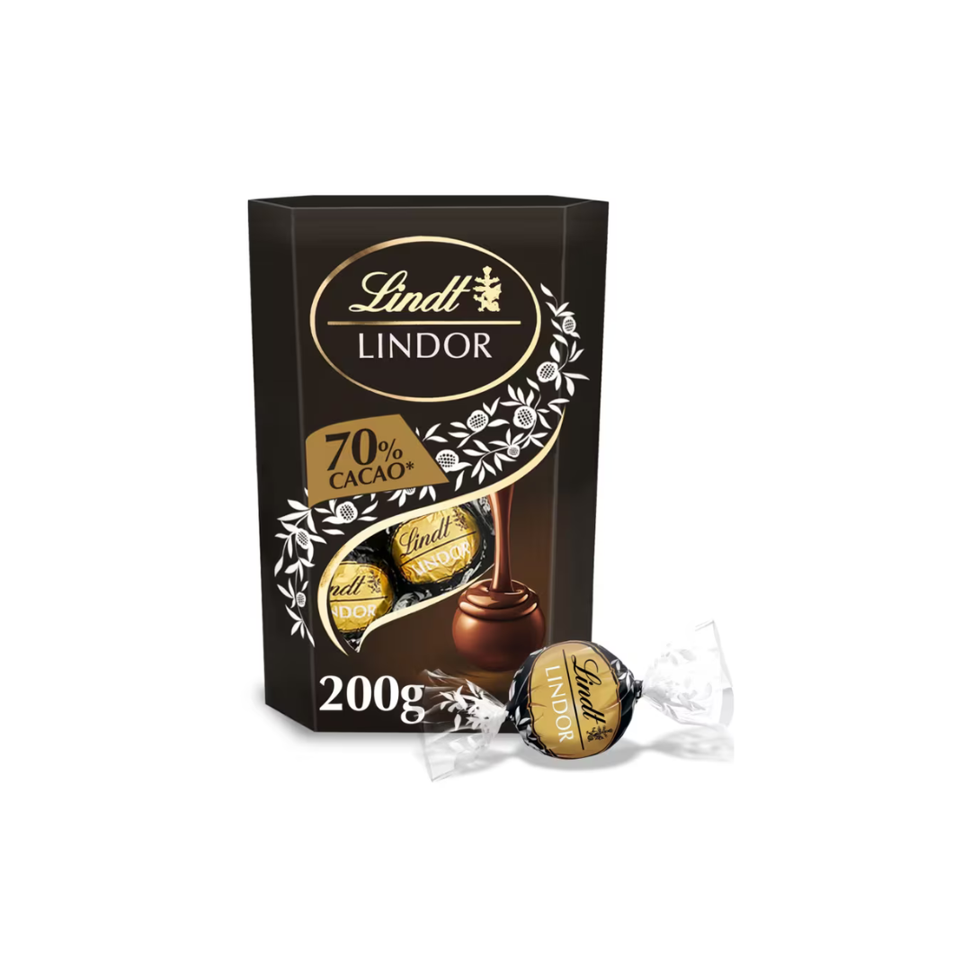 Lindt Lindor 70% Cocoa Extra Dark Chocolate Truffles (200g)