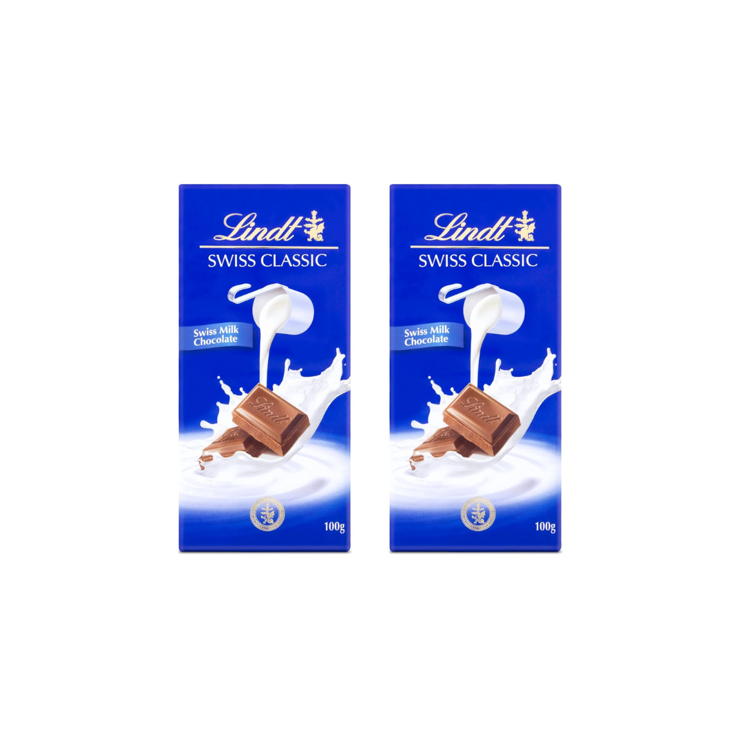 Lindt Swiss Classic Milk Chocolate 2 X 100g