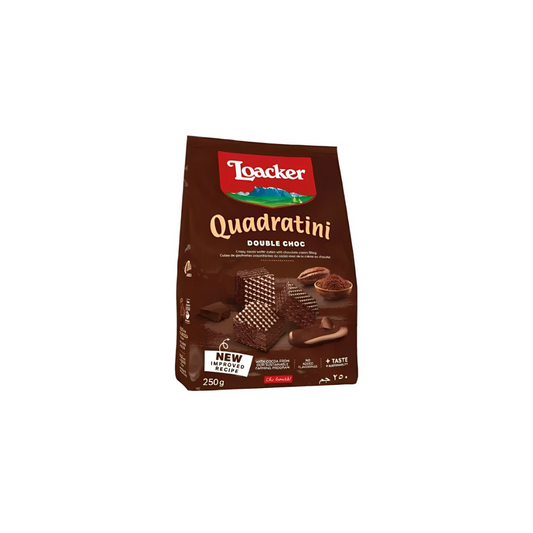 Loacker Quadratini Double Choc 250gm 