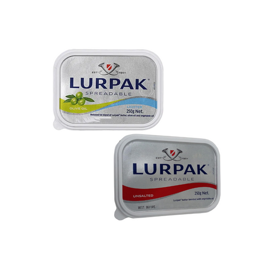 Lurpak Spreadable Butter Combo Pack – Olive Oil Butter 250g + Unsalted Butter 250g