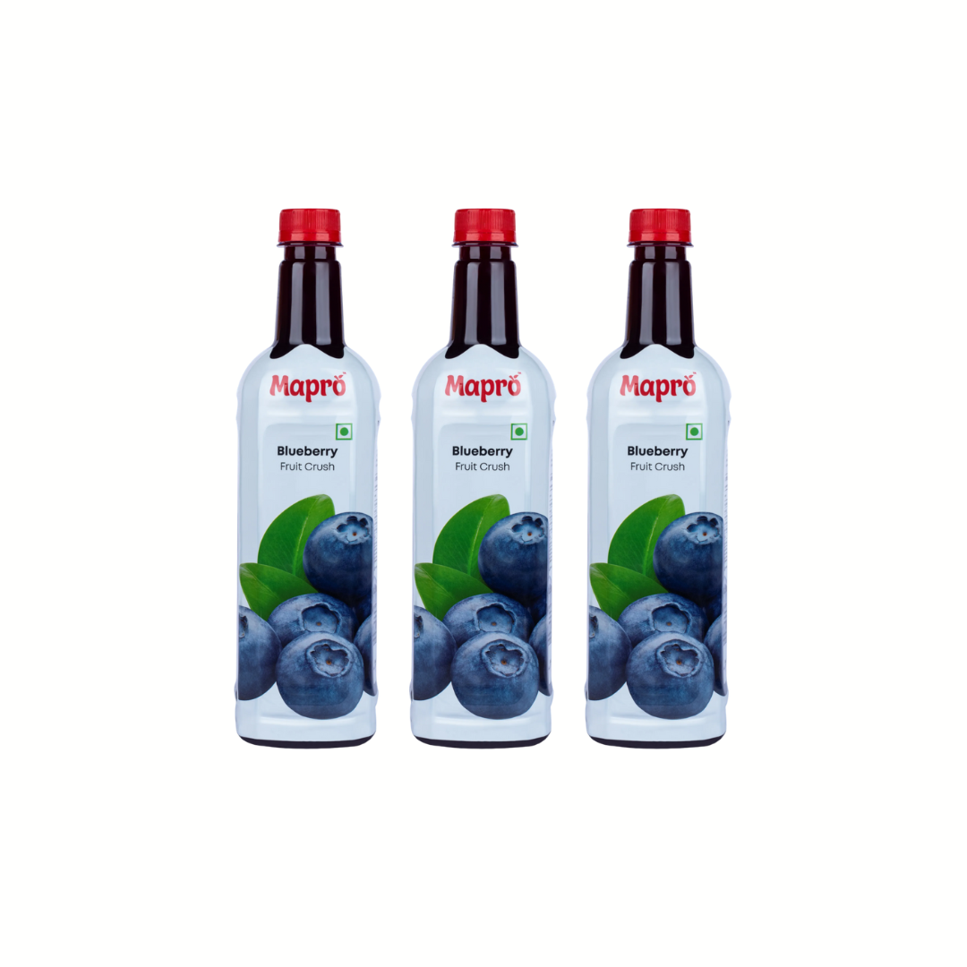 Mapro Blueberry Fruit Crush 750ml (Pack of 3)  