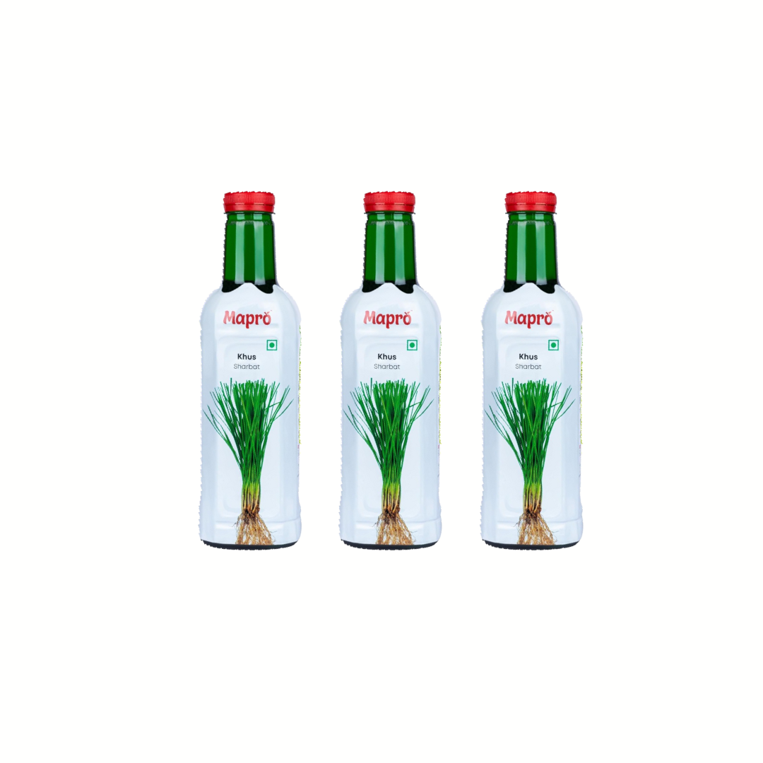 Mapro Khus Sharbat 750ml (Pack of 3) 