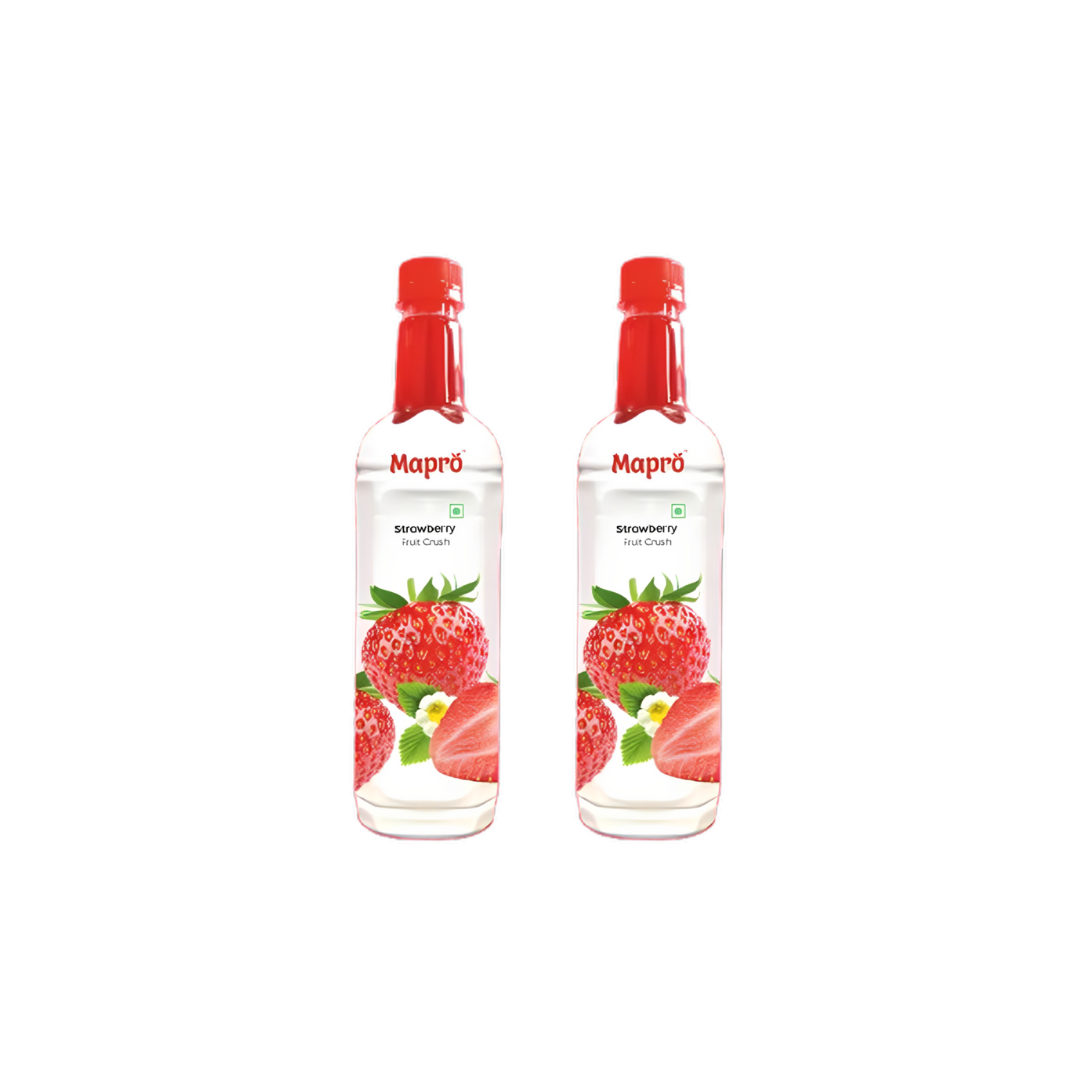 Mapro Strawberry Fruit Crush 750ml (Pack of 2)