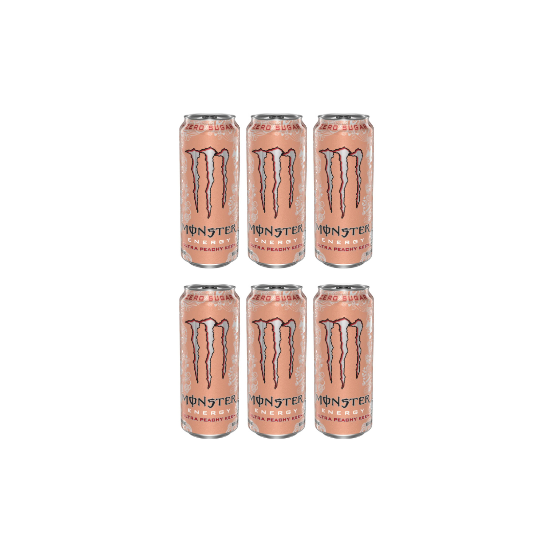 Monster Ultra Zero Peachy Keen 473ml (Pack of 6)