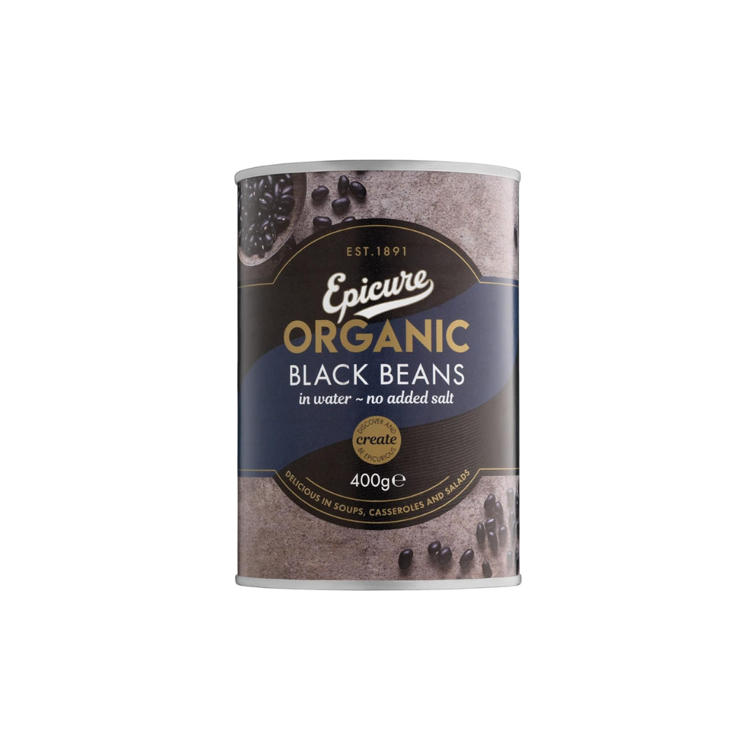 Epicure Organic Black Beans In Water 400g