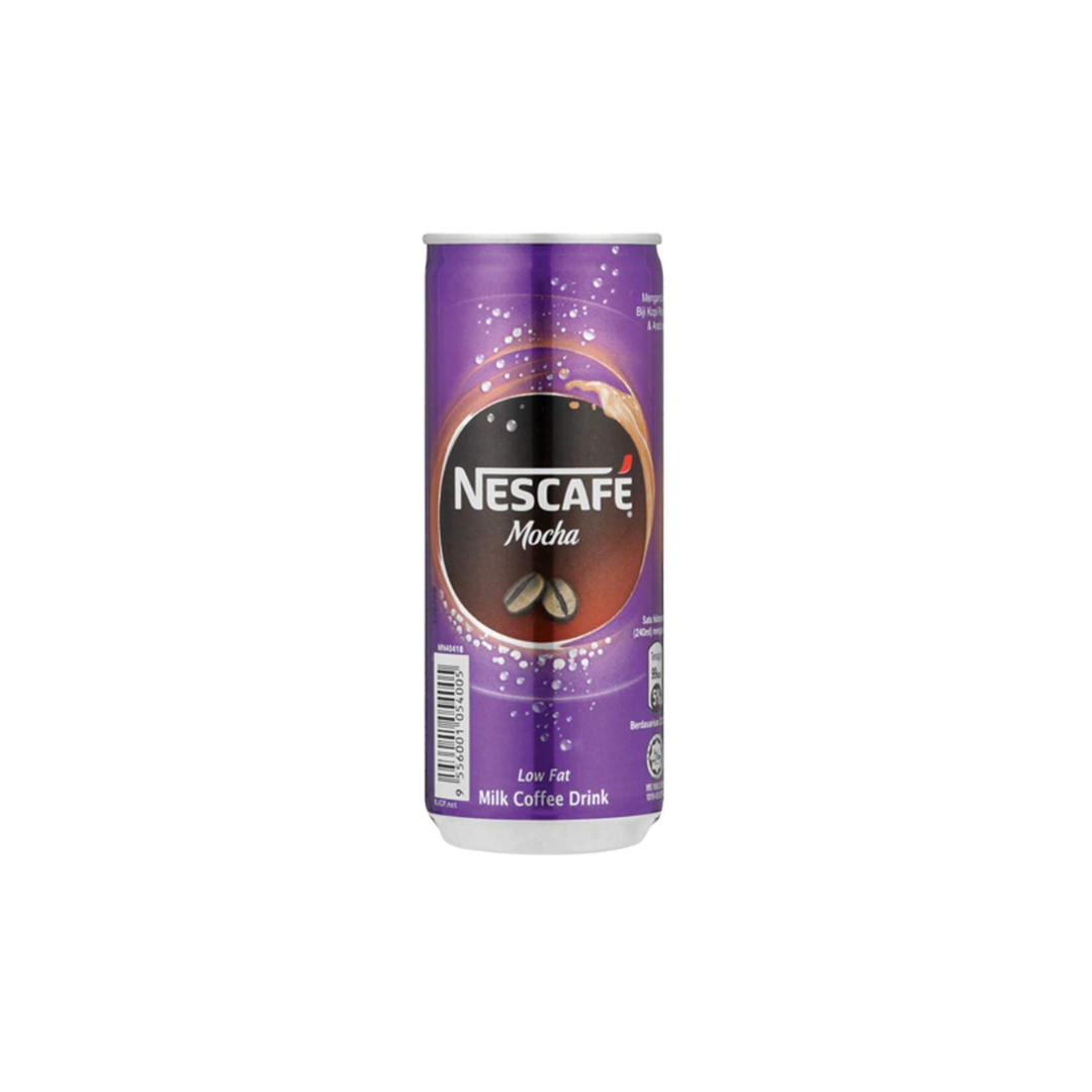 Nescafe Drink Mocha Can, Low Fat Milk Coffee Drink - 240 ML