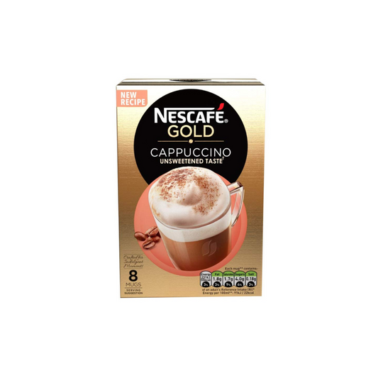 Nescafe Gold Cappuccino unsweetened Taste Instant Coffee Sachets, 113g