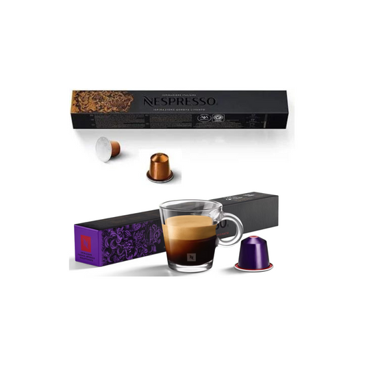 Nespresso Ispirazione Firenze Arpeggio Coffee Pods 10 Pods + Nespresso Ispirazione Genova Livanto Coffee Pods 10 pods (Combo Pack)