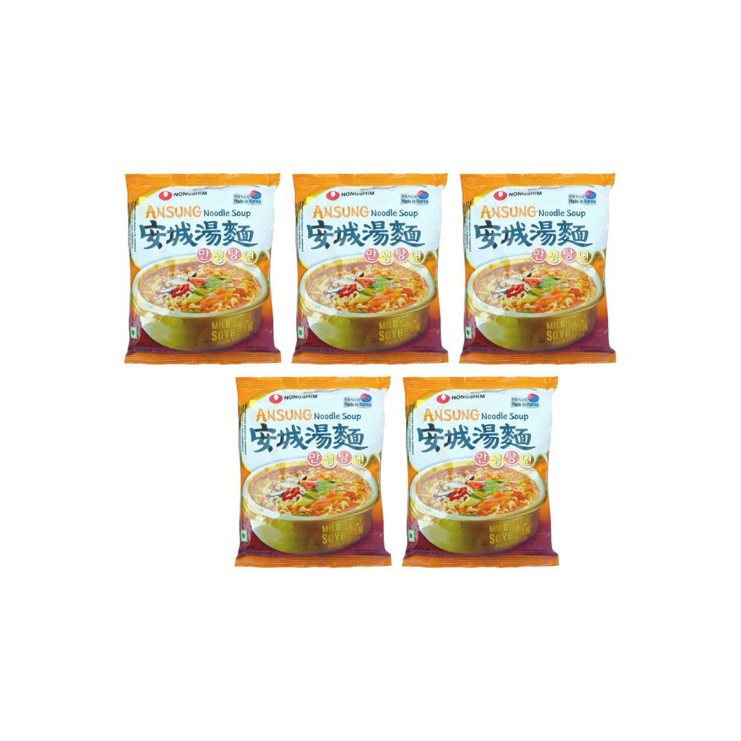 Nongshim Ansung Instant Noodle Soup 125g (Pack of 5)