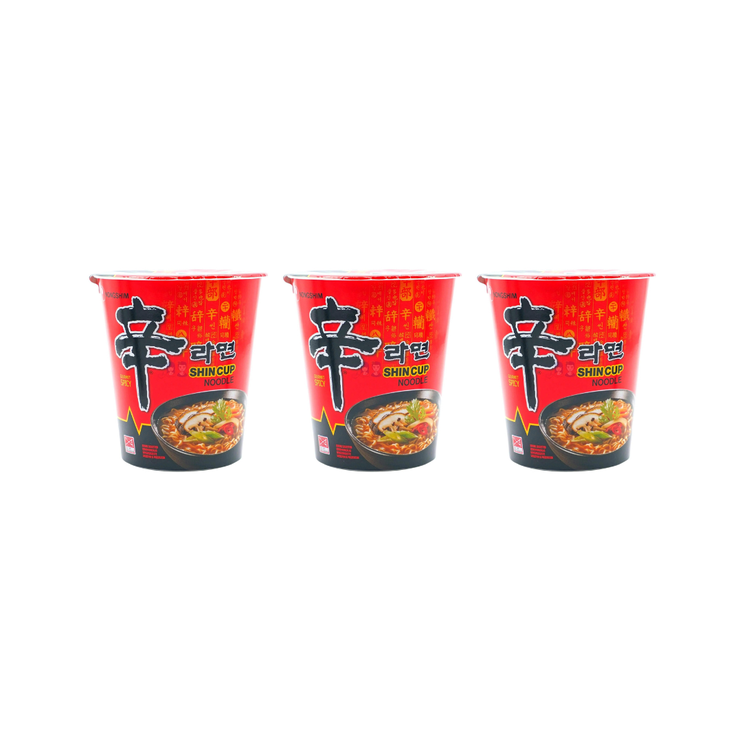 Nongshim Shin Ramayan Korean Cup Noodles 68g (Pack of 3)