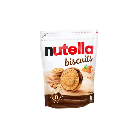 Nutella Ferrero Biscuits, 304g, White & Brown