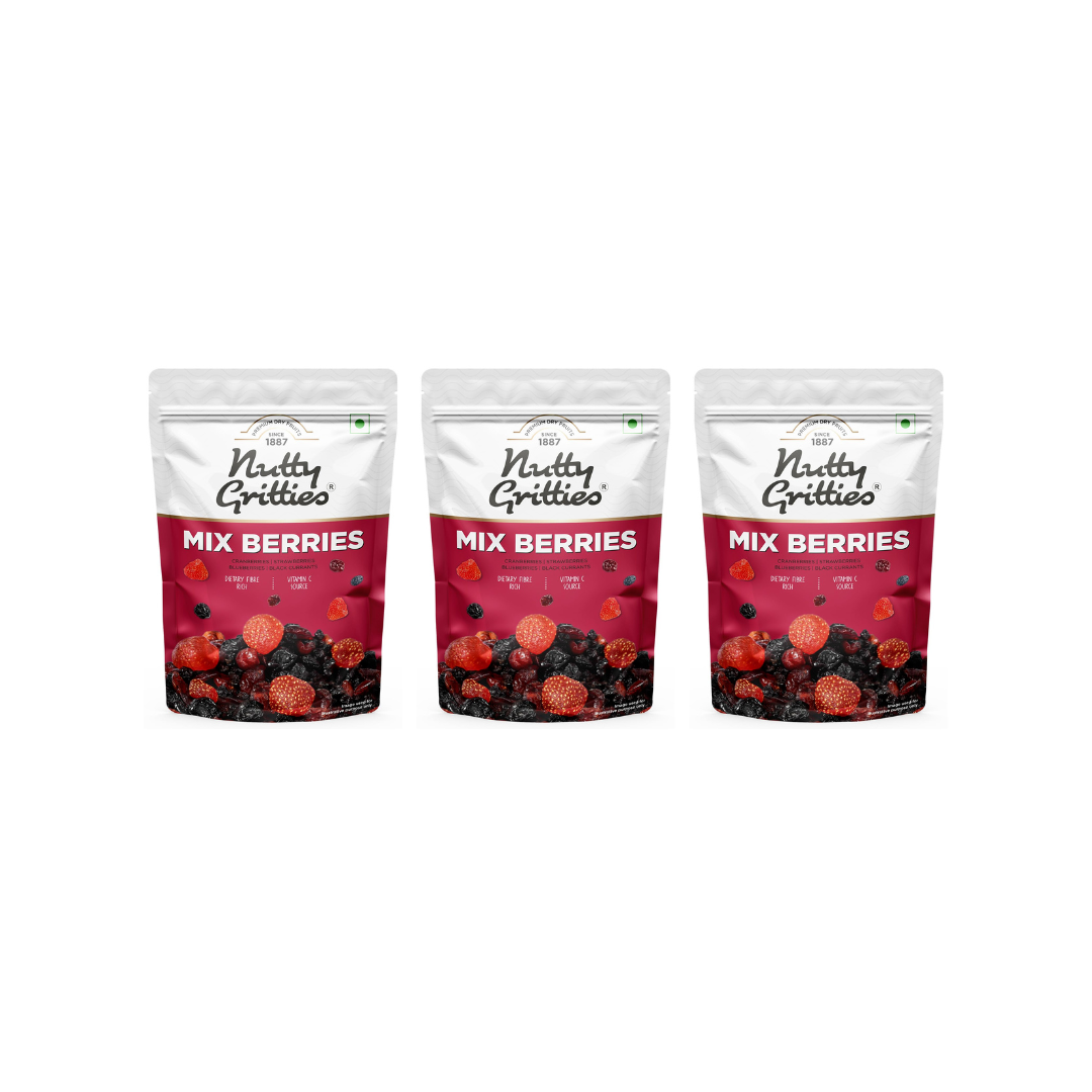 Nutty Gritties Premium Mix Berries 200g (Pack of 3) 