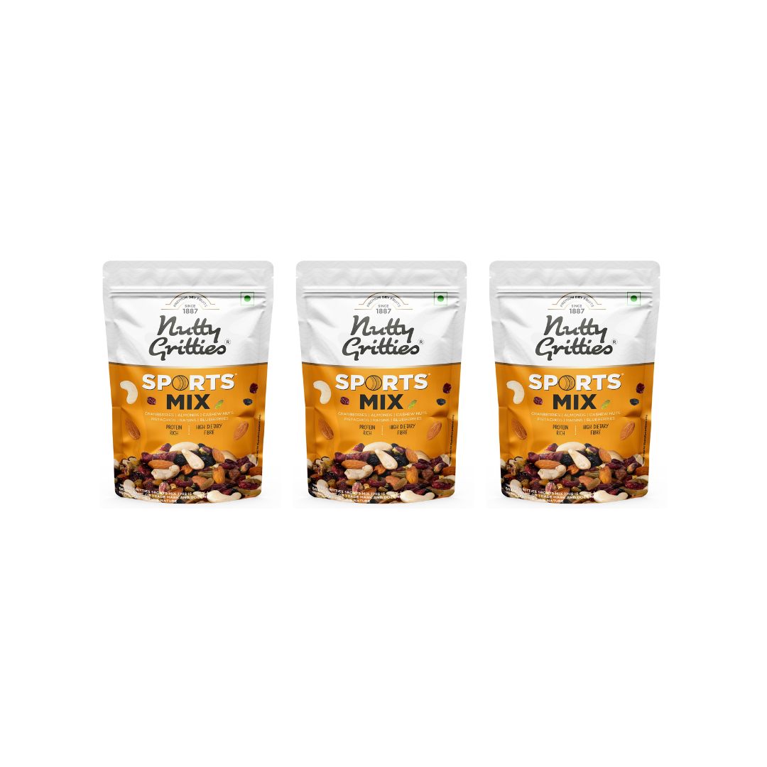 Nutty Gritties Premium Sports Mix 350g (Pack of 3) 