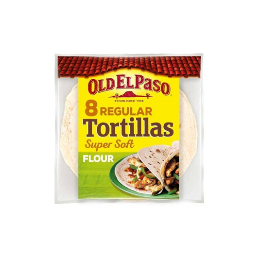 Old El Paso Regular Super Soft Flour Tortillas 8Pk 326G