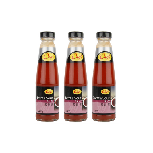 Ong's Sauce - Sweet and Sour, 227g Bottle (Pack of 3)