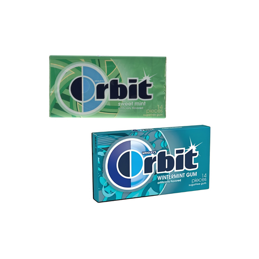 Orbit Sweet-mint Gum 14 Pieces, 33g + Orbit Winter mint Gum 14 Pieces, 33g (Combo Pack)