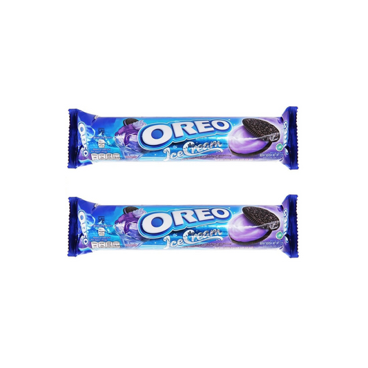 Oreo Chocolate Chip Sandwich Cookies With Blueberry Ice Cream Flavor 133g Pack Of 2 (Imported)