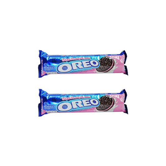 Oreo Strawberry Biscuits Cream Filled (120 g) (Pack of 2)