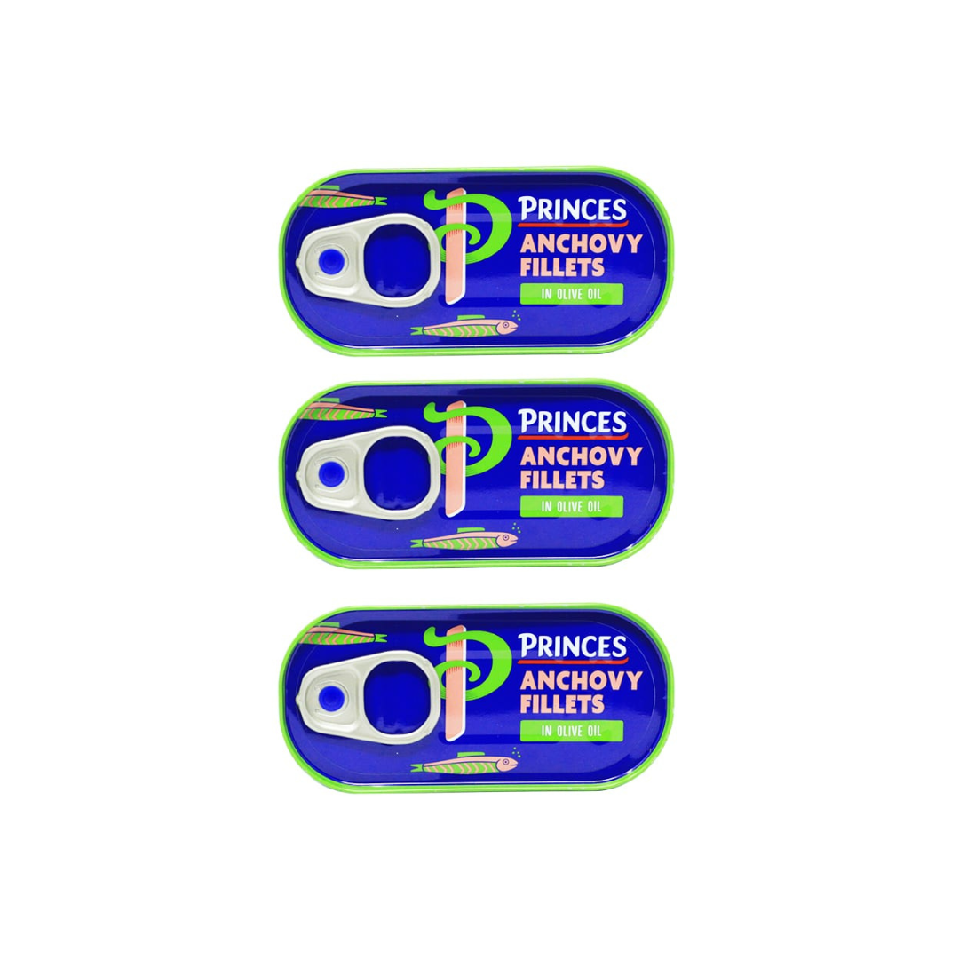 PRINCE ANCHOVY FILLETS IN OLIVE OIL 50G (PACK OF 3)