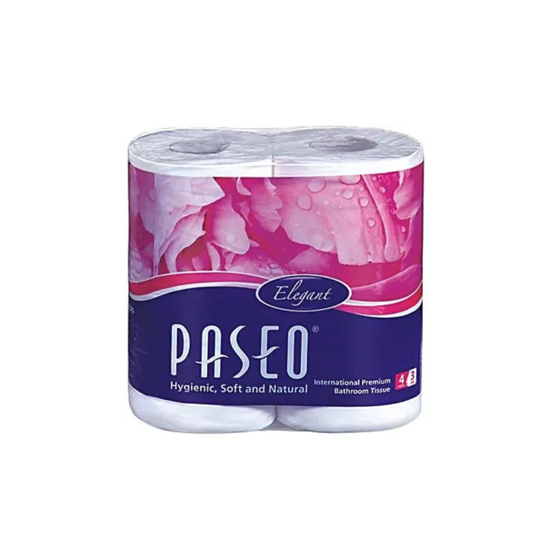 Paseo Tissues Toilet Roll 3 Ply - 300 Pulls (4 Rolls) (Imported)