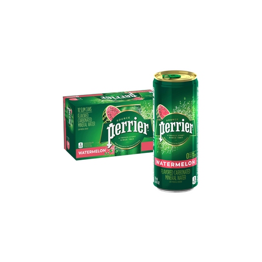 Perrier Watermelon Flavored Carbonated Mineral Water 250ml (Pack of 24)