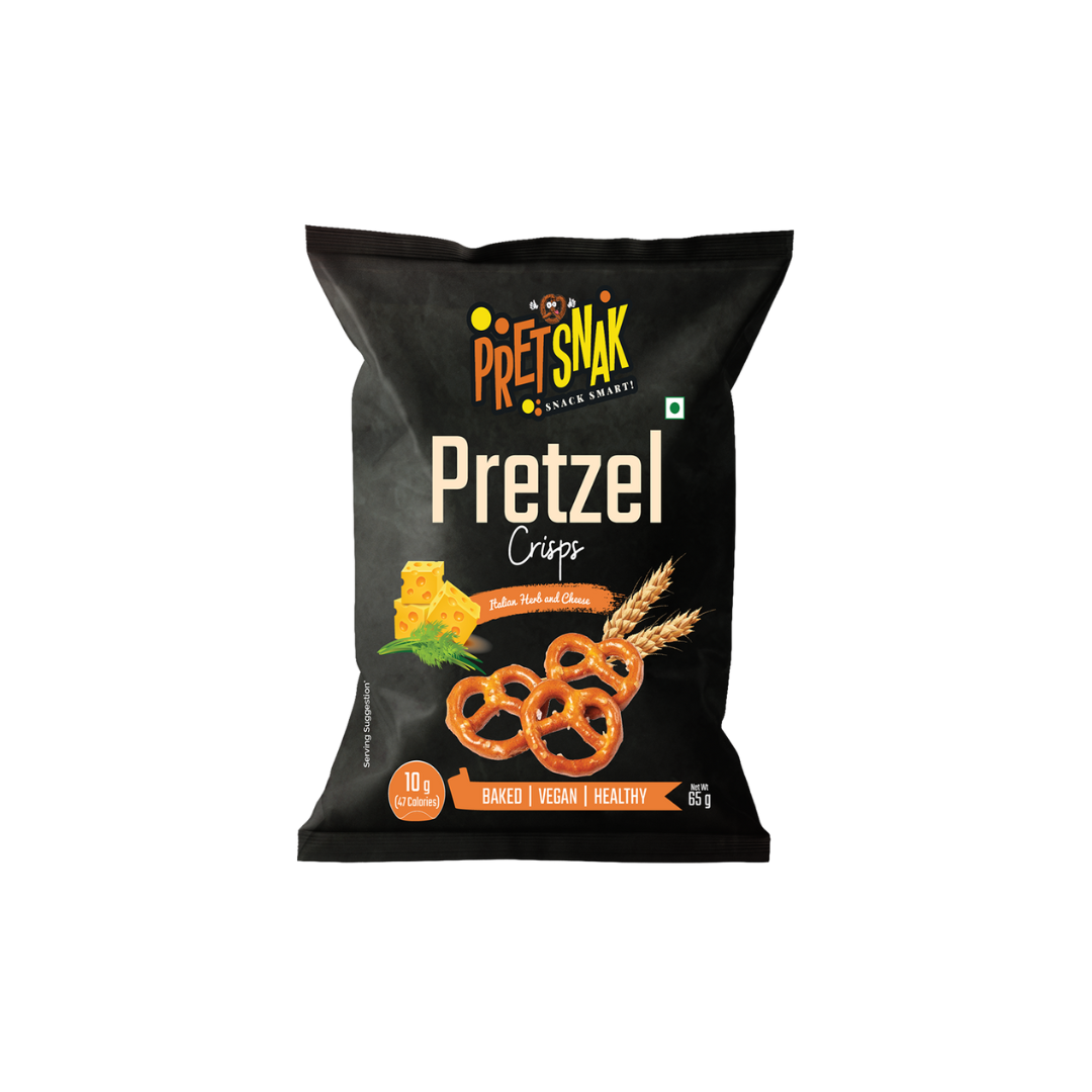 Pretsnak Pretzel Crisps Italian Herb and Cheese