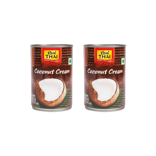 Real Thai Coconut Cream 400ml (PACK OF 2)