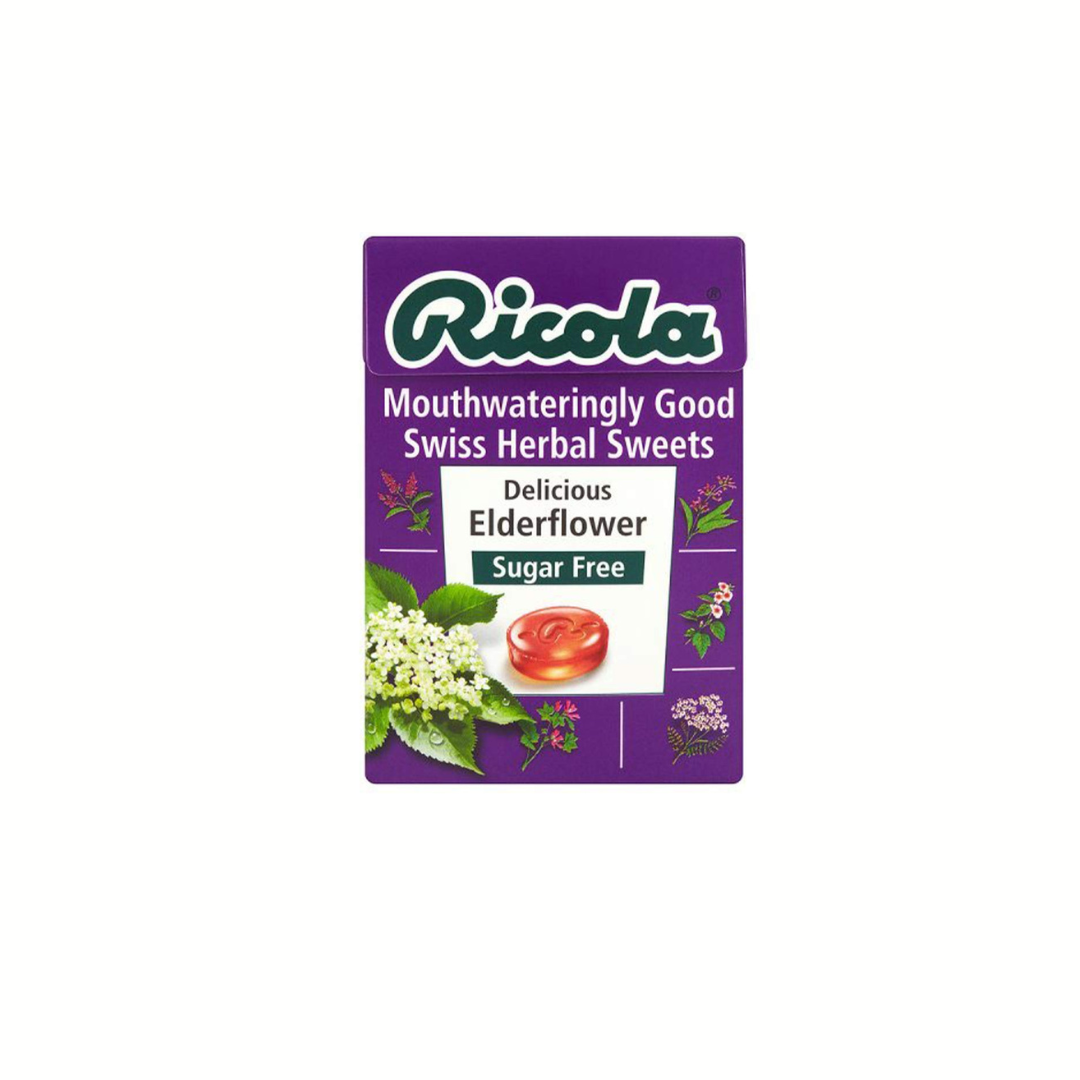 Ricola Cough Lozenges Sugar-Free  Delicious Elderflower, 45g