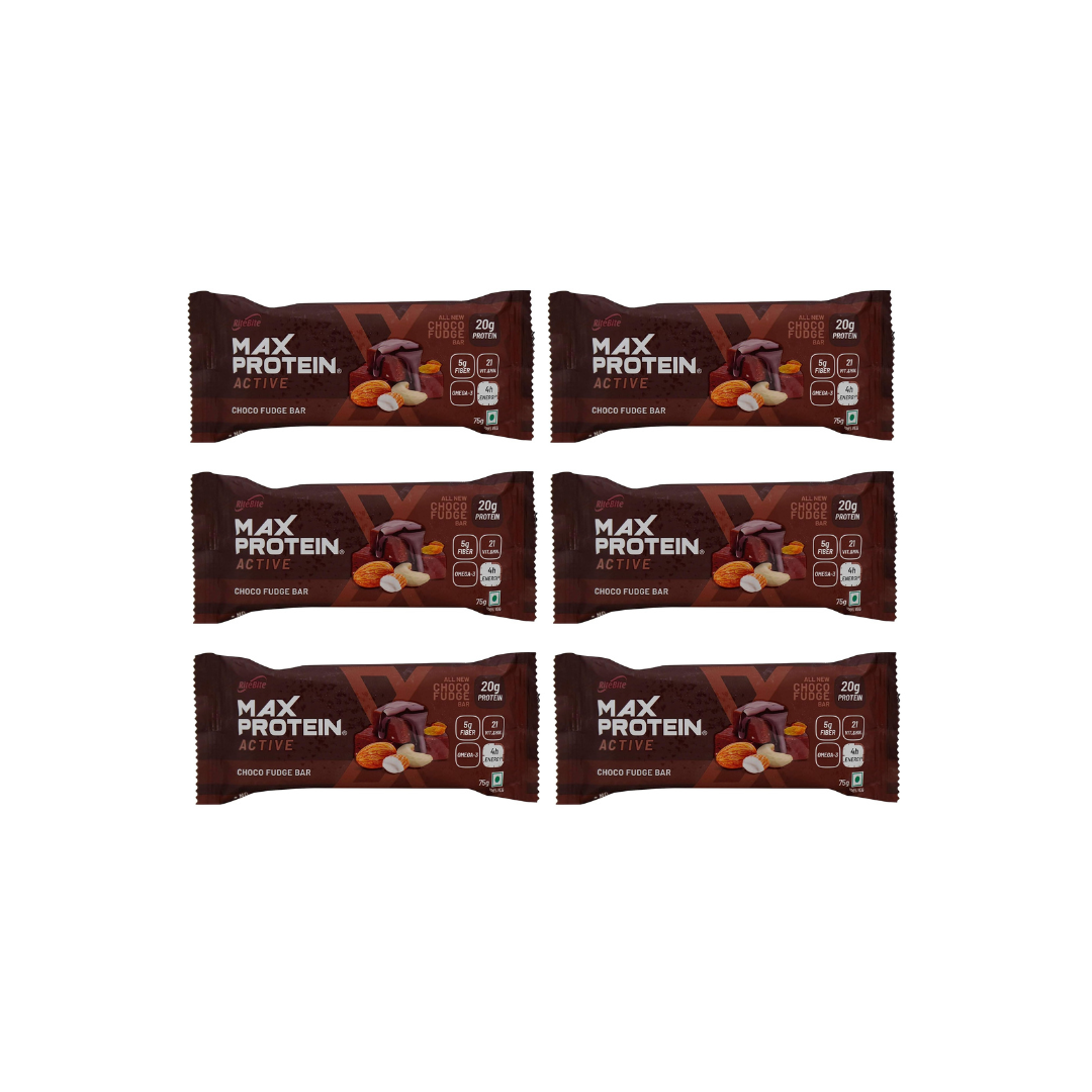 RiteBite Max Protein Active Choco Fudge Protein Bars 75g (Pack of 6)