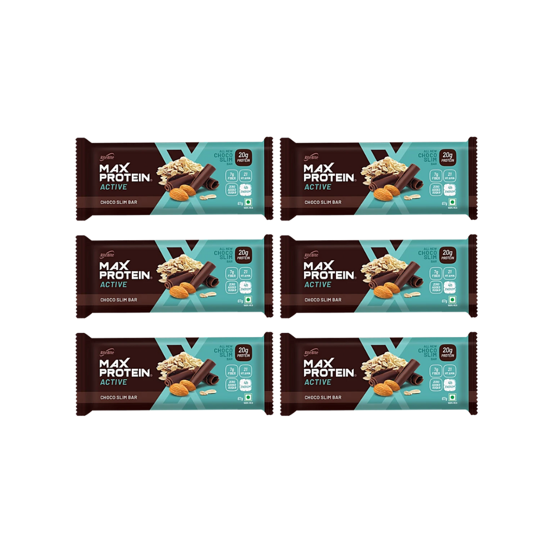 RiteBite Max Protein Bars Choco Slim Bar 67g (Pack of 6)