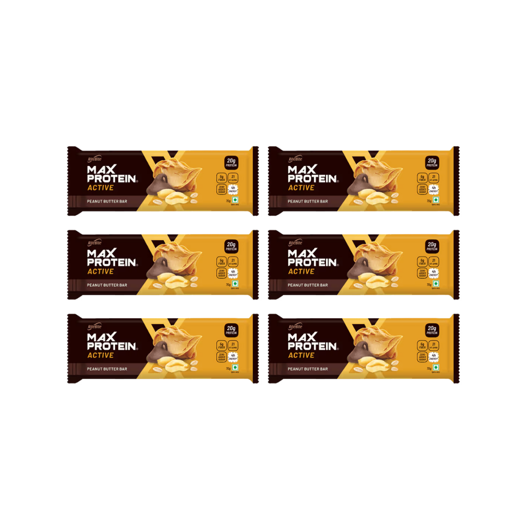 Ritebite Max Protein Active Peanut Butter Bar 70g (Pack Of 6)