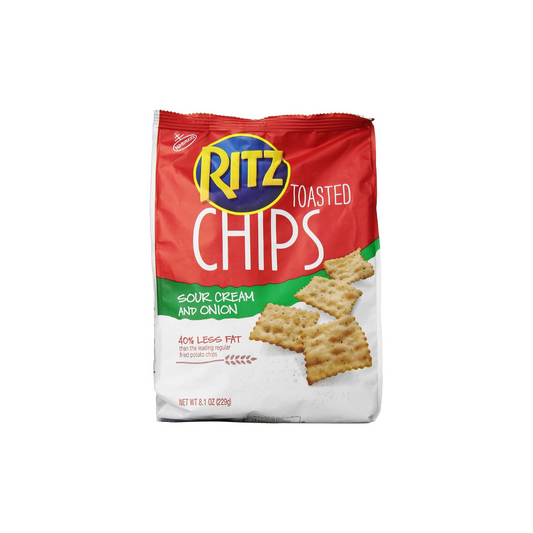 Ritz Toasted Chips Sour Cream & Onion, 229g