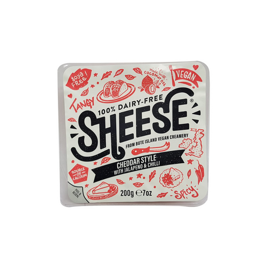 SHEESE VEGAN CHEDDAR JALAPENO & CHILLI 200g