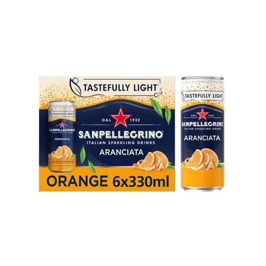 San Pellegrino Orange, 330ml- Tastefully Light ( Pack Of 6)