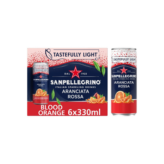 San Pellegrino, Aranciata Rossa Blood Orange 330ml ( pack of 6) 