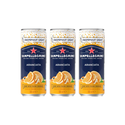 San Pellegrino, Aranciata Orange 330ml( Pack of 3) Imported 