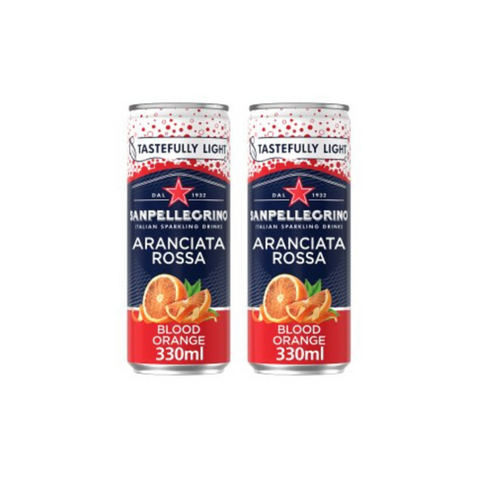 San Pellegrino, Aranciata Rossa Blood Orange 330ml (Imported) (Pack of 2)