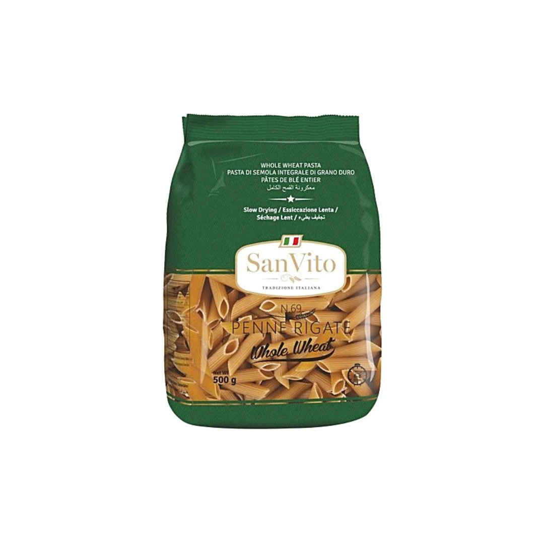 San Vito Whole Wheat Penne, N.69, 500 g Pouch