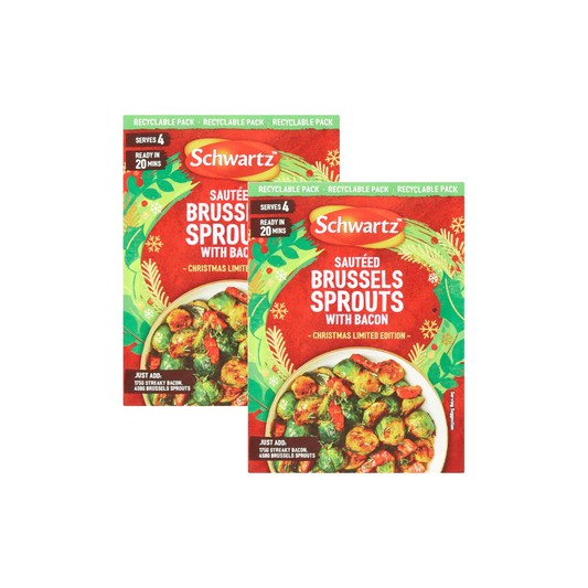 Schwartz Sauteed Brussels Sprouts with Bacon Seasoning 30g (Pack of 2)