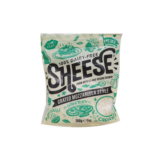 Sheese Vegan Mozzarella Style Grated, 200 gm