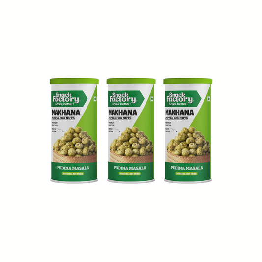 Snack Factory Makhana Pudina Masala, 80gm (Pack of 3)