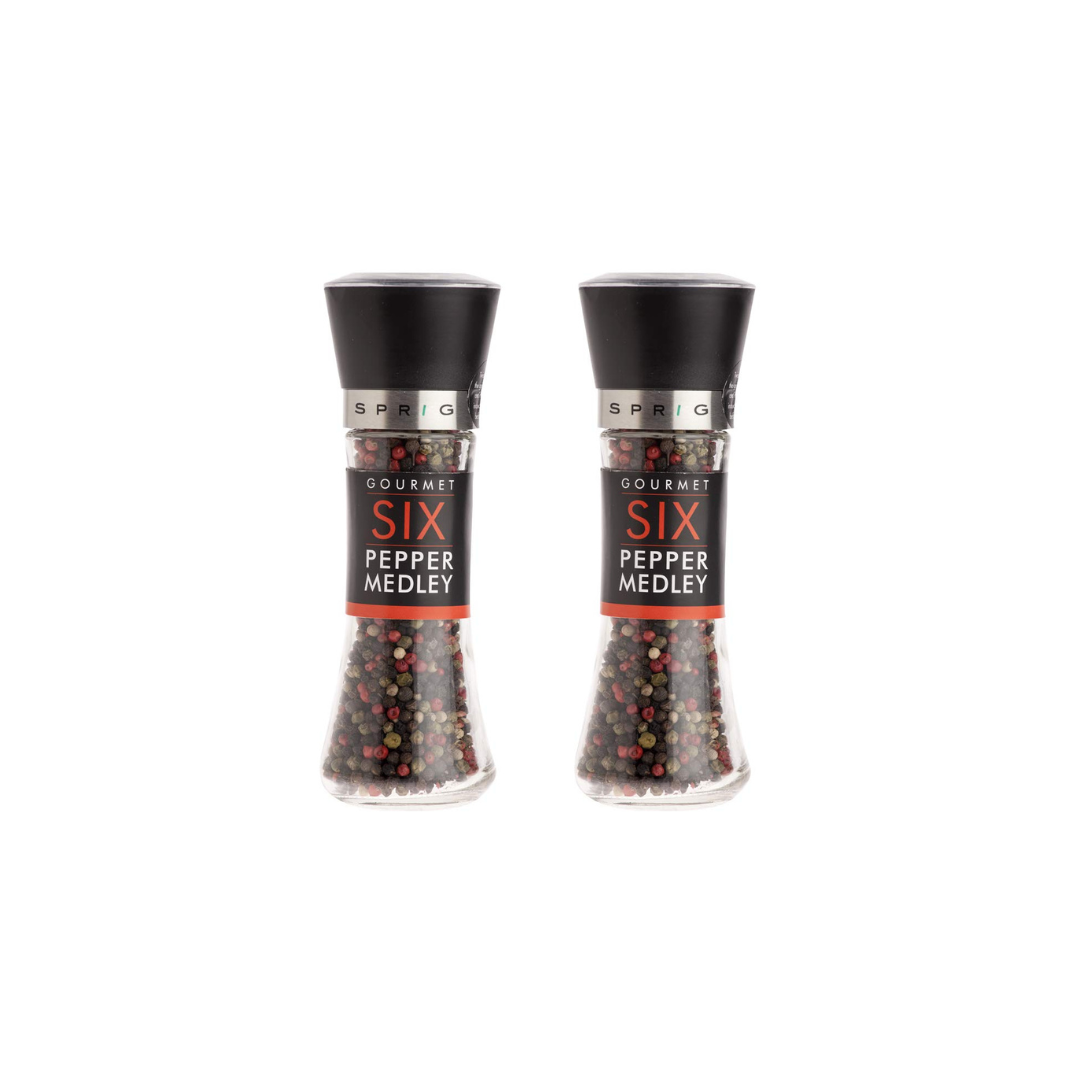 Sprig Gourmet Six Pepper Medley 85g (Pack of 2)