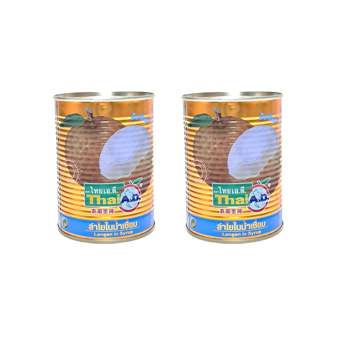 Thai A.D Longan in Syrup 565g (Pack of 2)