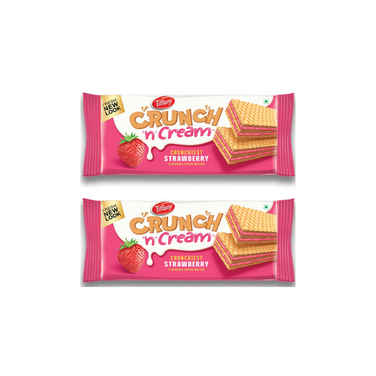 Tiffany Crunch N Cream Wafer Strawberry, 135g (pack of 2)