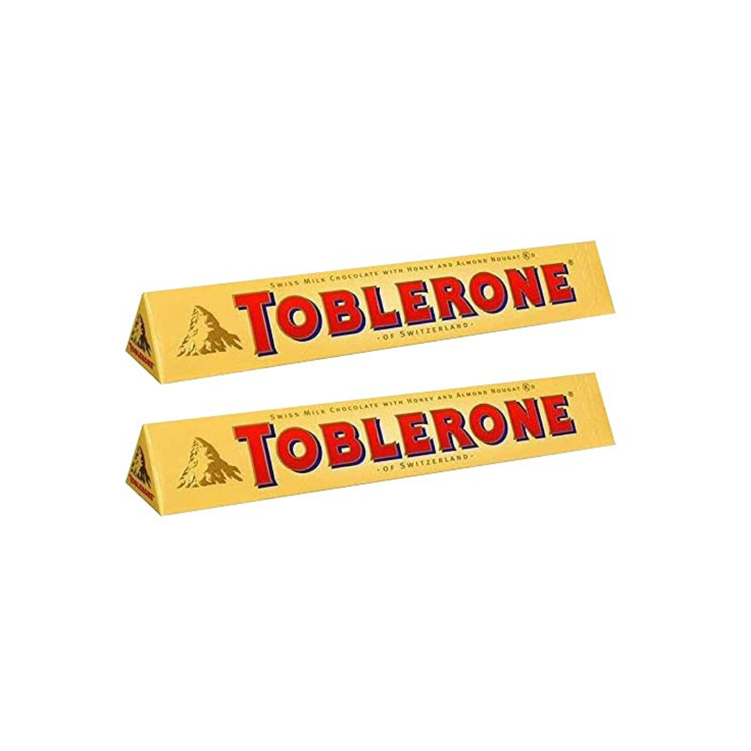 Toblerone Of Switzerland Milk Chocolate With Honey & Almond 100g (Pack of 2)