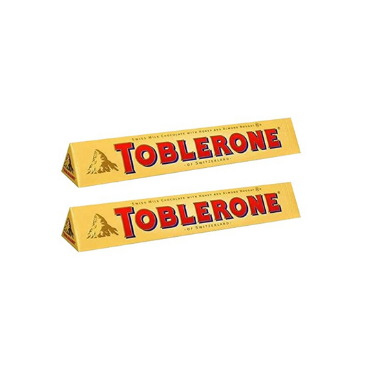 Toblerone Of Switzerland Milk Chocolate With Honey & Almond 100g (Pack of 2)