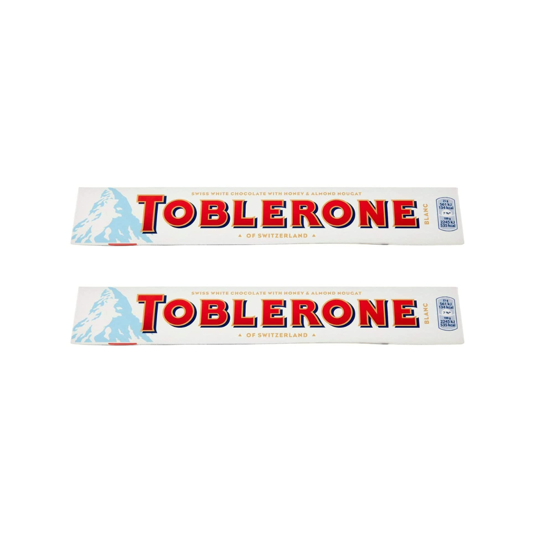 Toblerone white chocolate honey & almond 100g (Pack of 2)