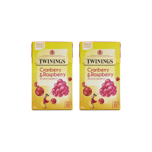 Twinings Cranberry & Raspberry Green Tea, 40 G (Pack of 2)