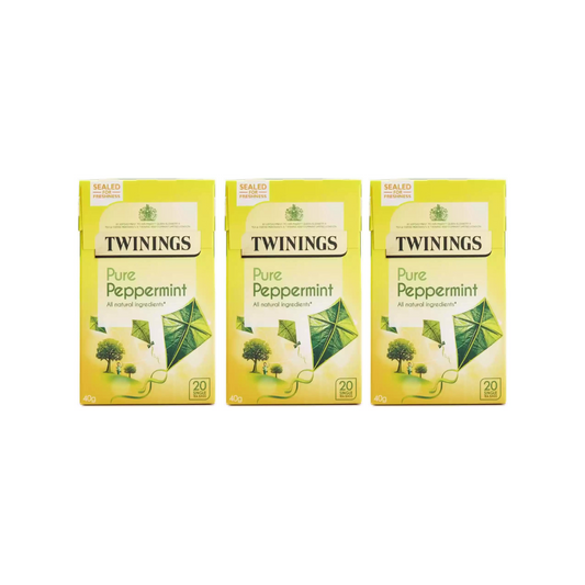 Twinings Pure Peppermint Tea, 20 Tea Bags, 40g (Pack of 3)